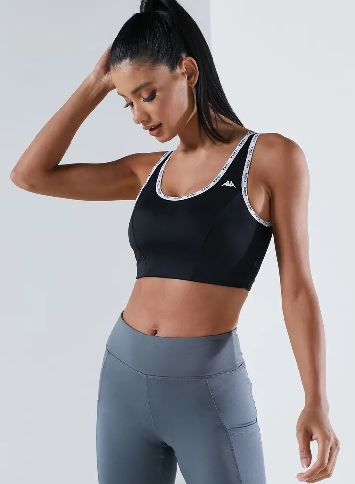 Logo Tape Sports Bra Black