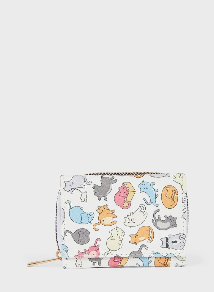 Zip Around Printed Wallet