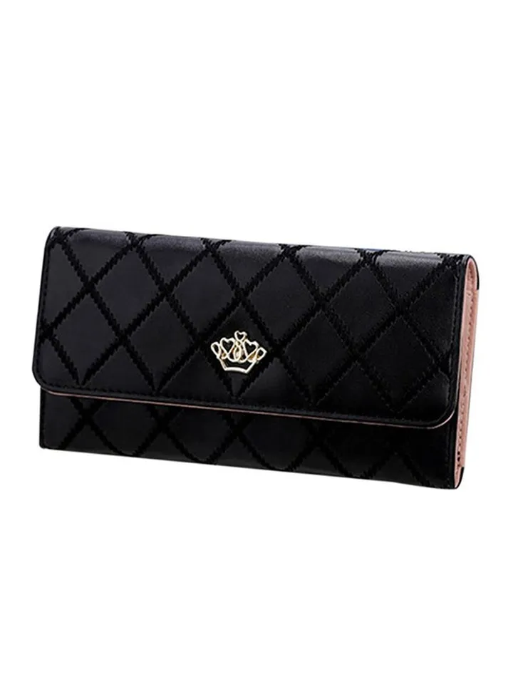 Multifunctional Leather Wallet Black