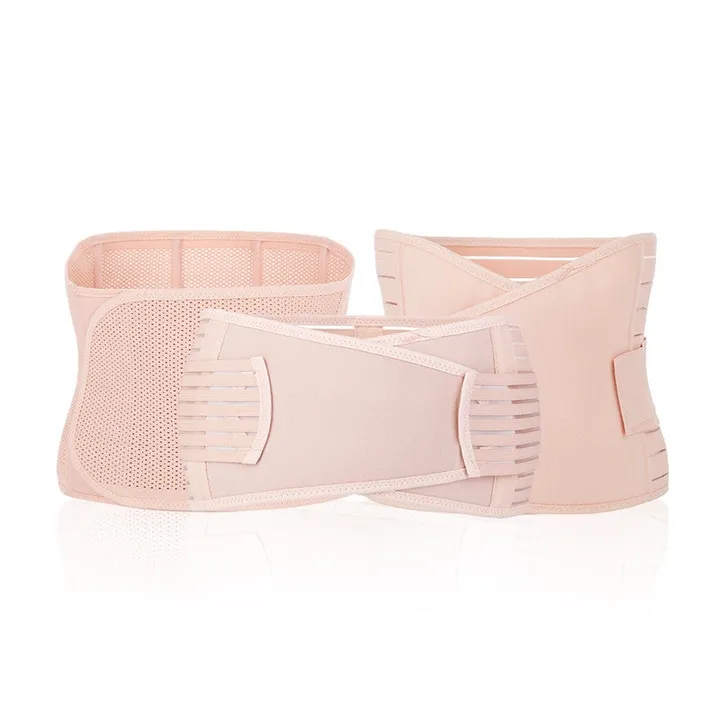 3 Piece Postpartum Support Recovery Body Shaper Belt Set Pink