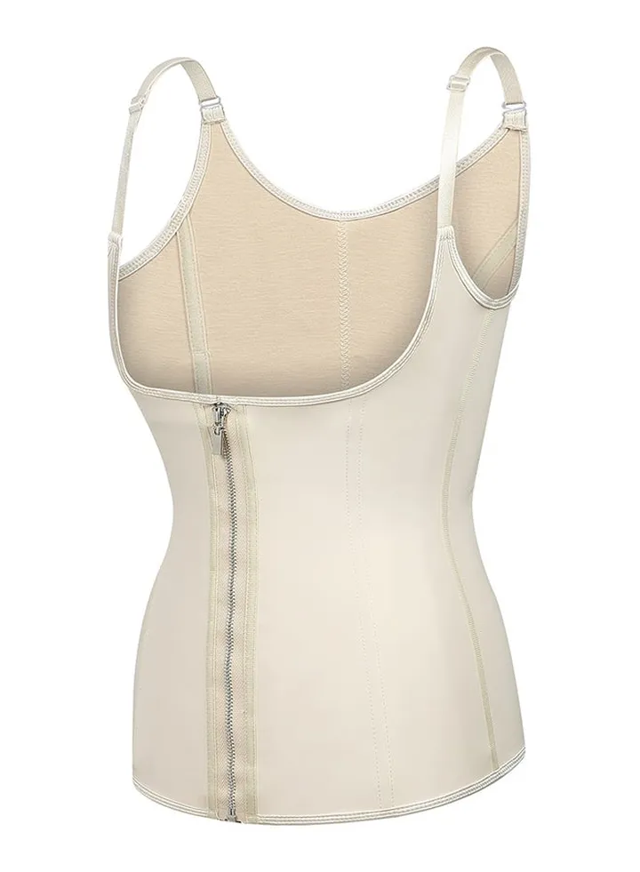 Tummy Slimmer Belt-Waist Corset Beige