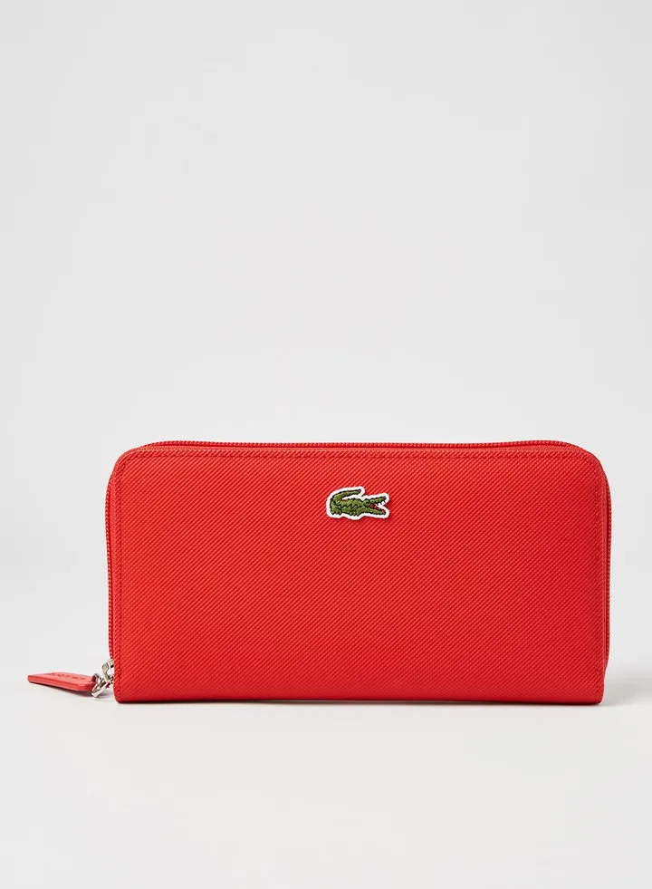 Petit Piqué Long Wallet Haut Rouge