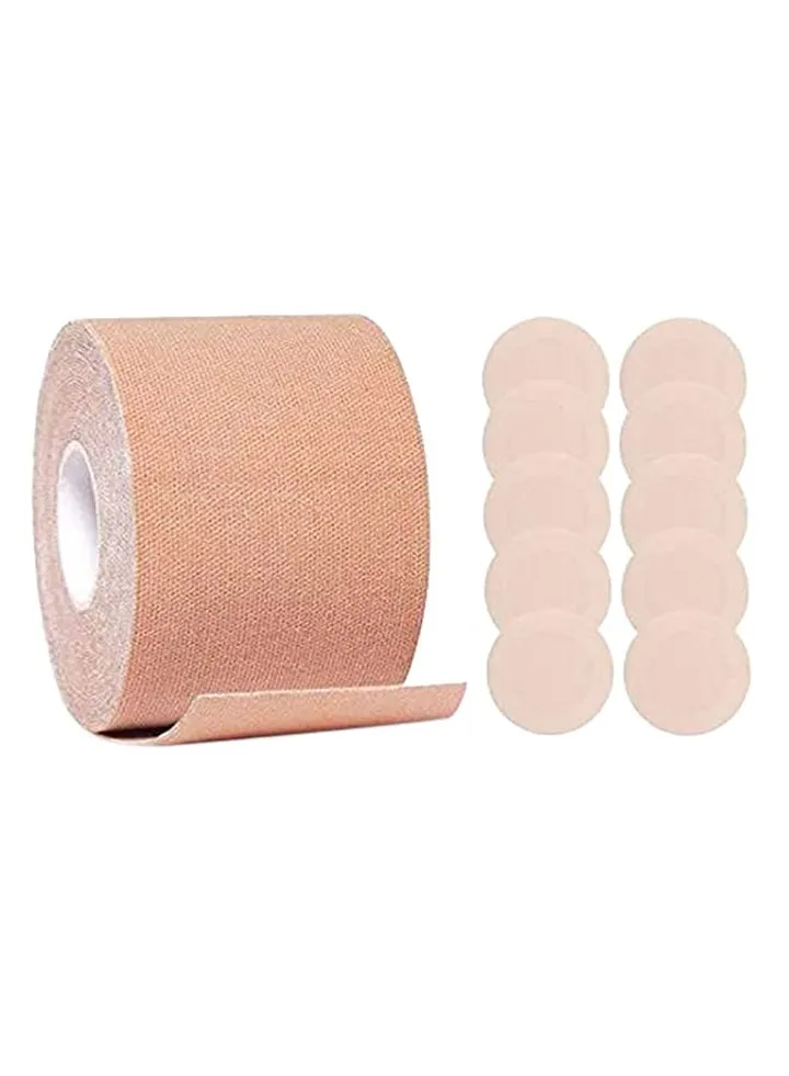 Bra A-E Cup With Nipple Cover Pasties Beige