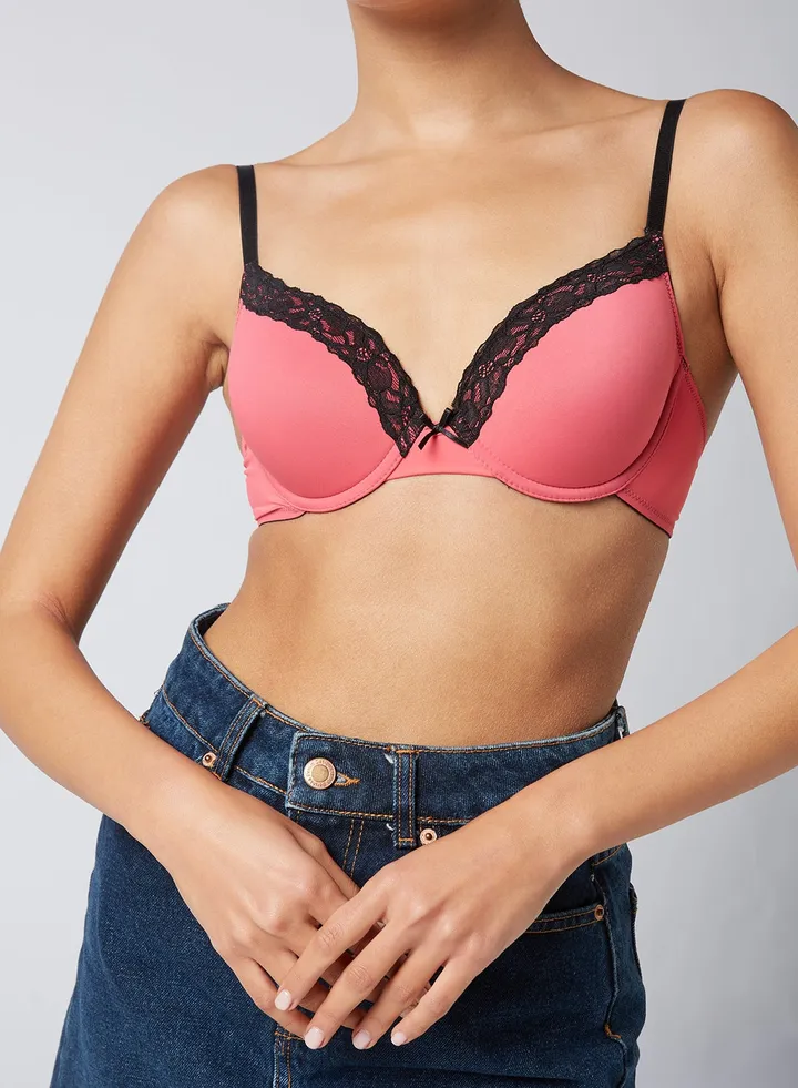 Casual Plunge Bra Coral
