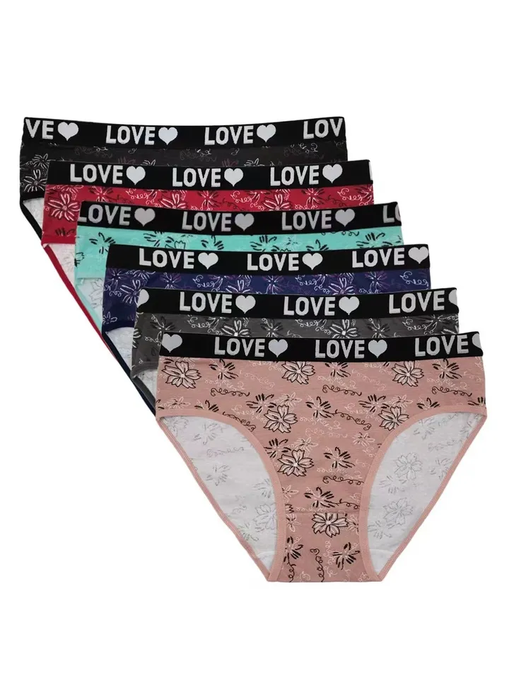 Zeemey 6 Pack Womens Underwear Cotton Sort Bikini Breathable Panties Low Rise Hipster Ladies Charming Cheeky Lingerie