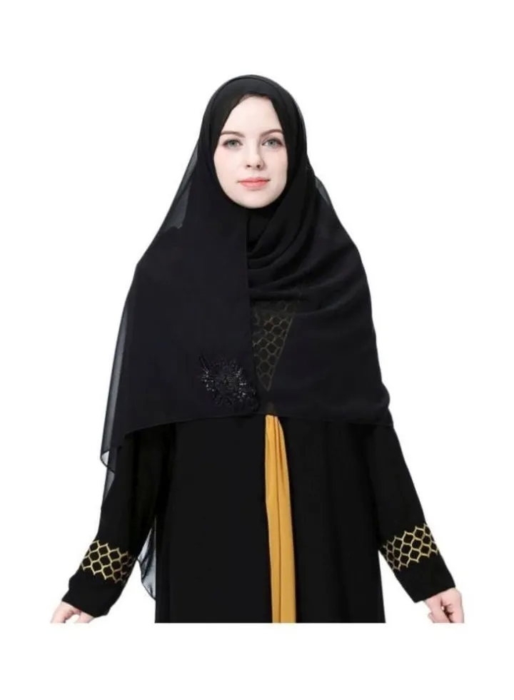 Casual Chiffon Hijab Black