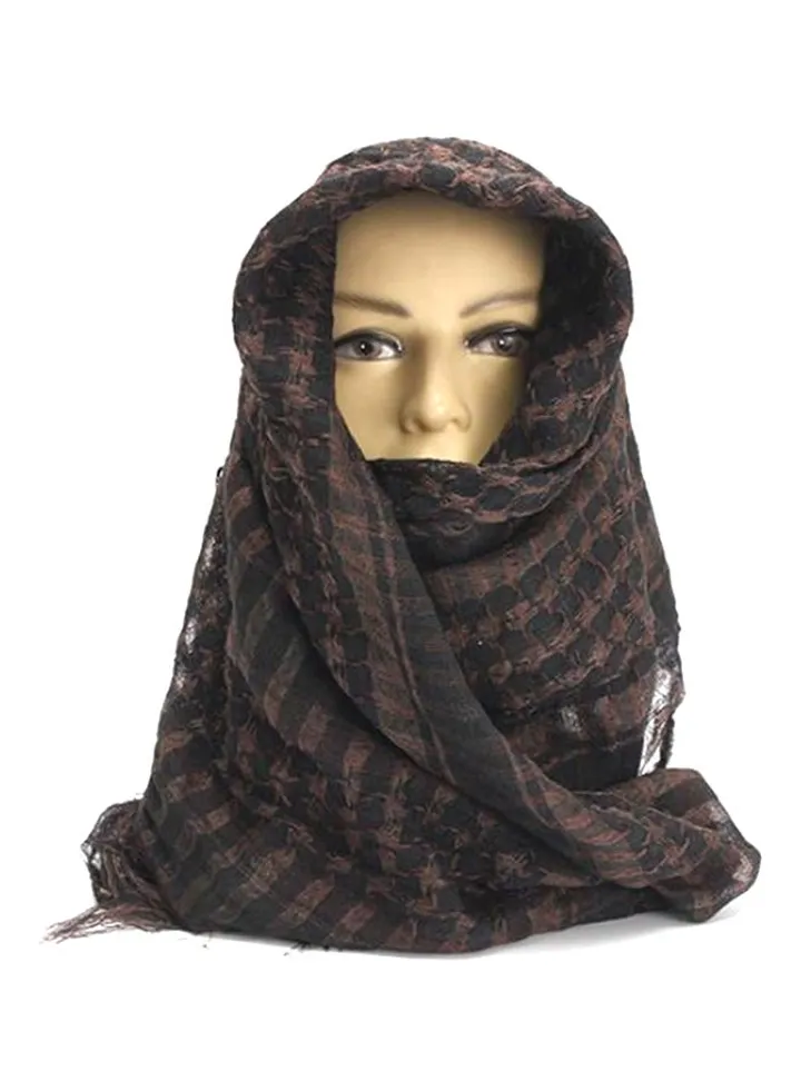 Plaid Pashmina Scarf Coffee