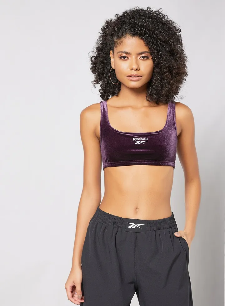 Classics Velour Bralette Purple