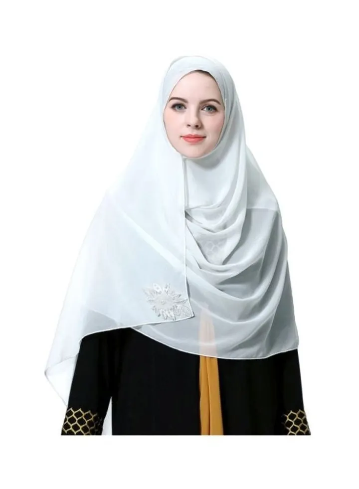 Casual Chiffon Hijab White