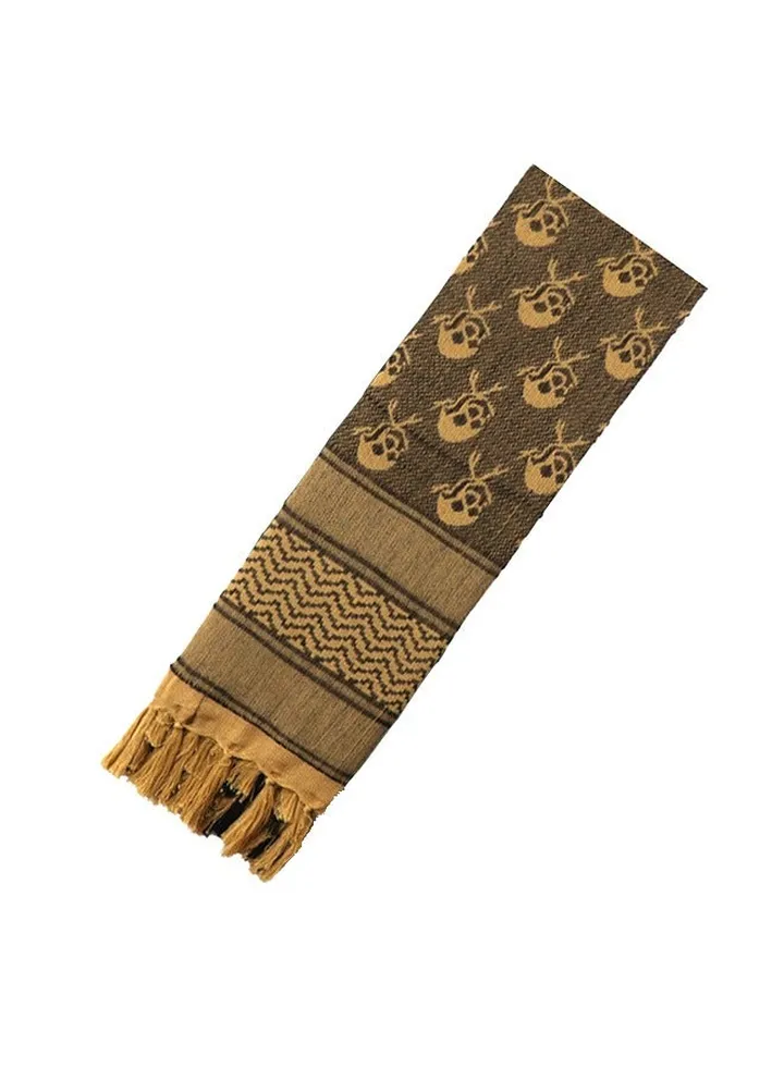 Palestinian brown scarf, neck scarf, windproof and cold protection face scarf, headscarf