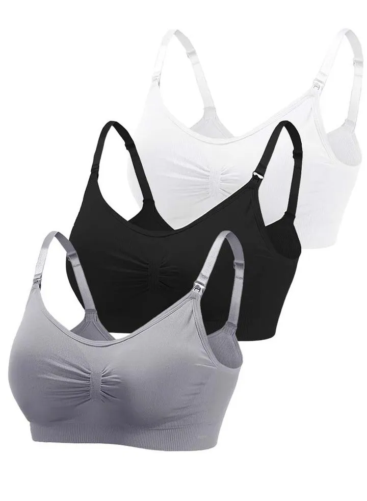 3 Pack Nursing Bra For Maternity Woman Seamless Feeding Bras Maternity Bra