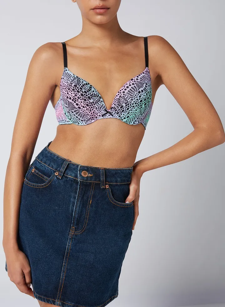 Casual Plunge Bra Multicolour