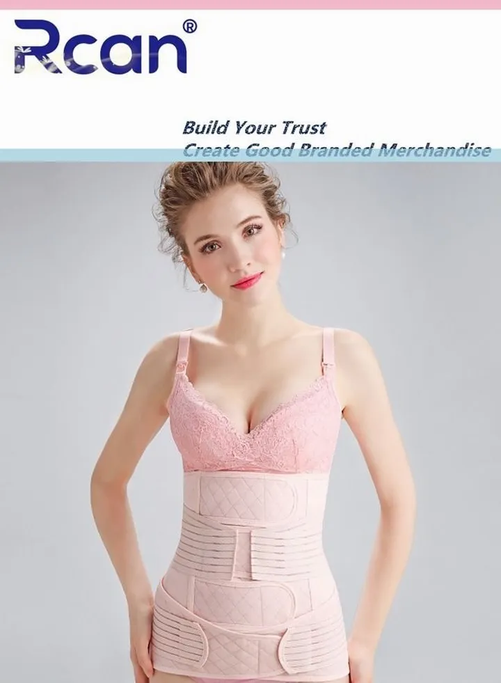 2 in 1 Postpartum Girdle Support Recovery Belly Band for Women Body Shaper Waist Shapewear Belt After Birth Support Band Post Surgery and Back Support