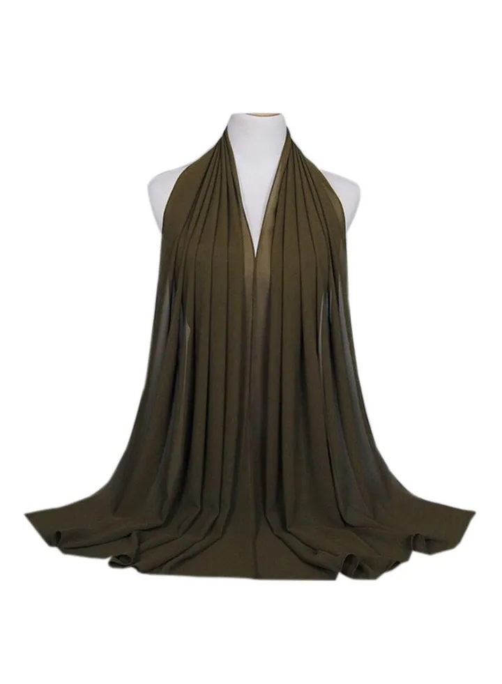 Long Scarf Hijab Olive Green