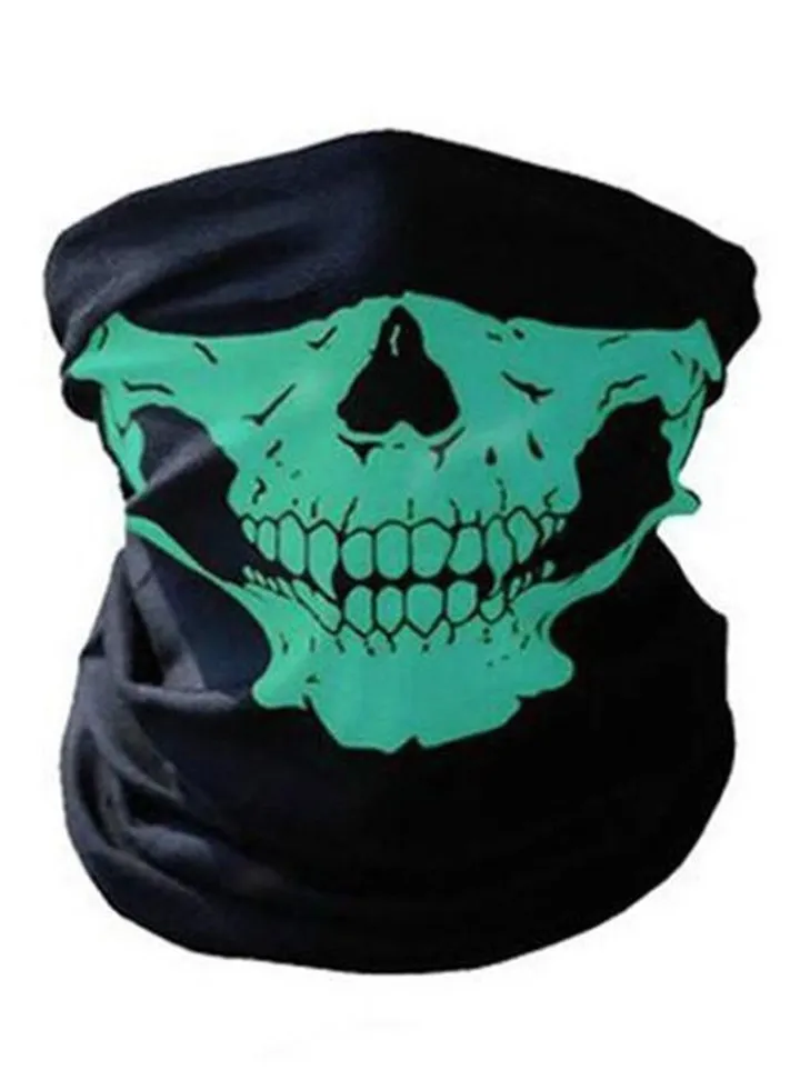 Skull Printed Bandana Black/Green