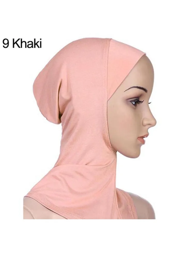 Full Cover Inner Hijab Cap Khaki