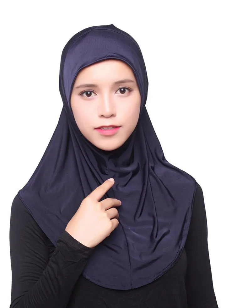 Polyester Blend Hijab Dark Blue