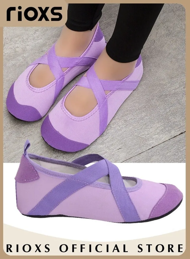 Womens Ballet Practice Shoes Yoga Shoes for Dancing Flats Yoga Flats for Dance and Exercises