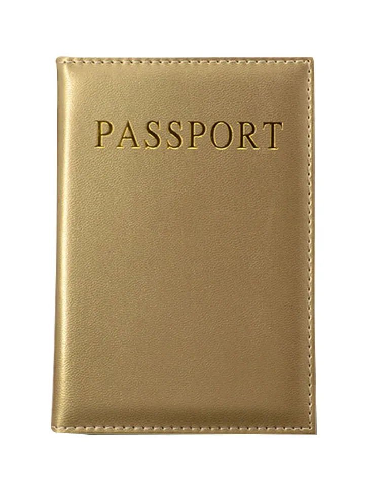 Square Shaped Passport Holder Gold