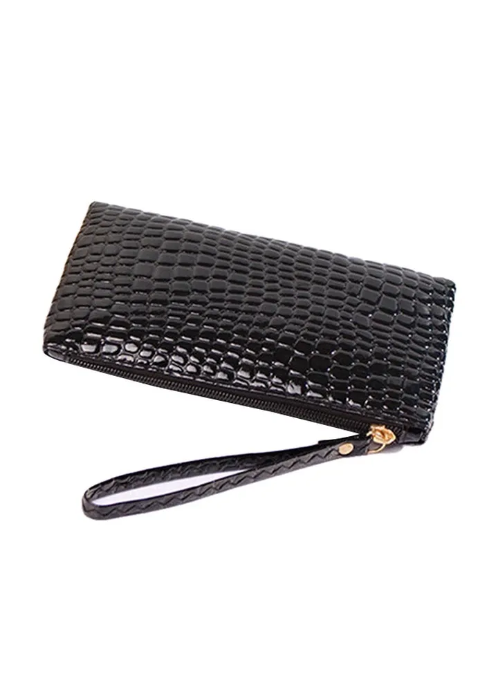 Cartoon Print Wristlet Black