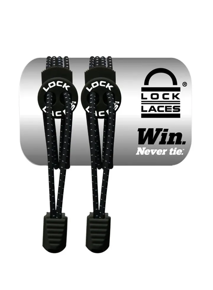 Win Never Tie Shoe Laces Black