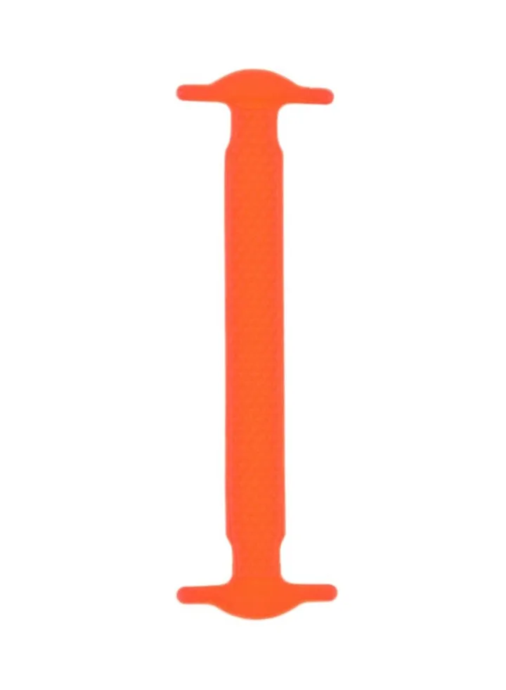16-Piece Elastic Silicone Shoelace Set Orange