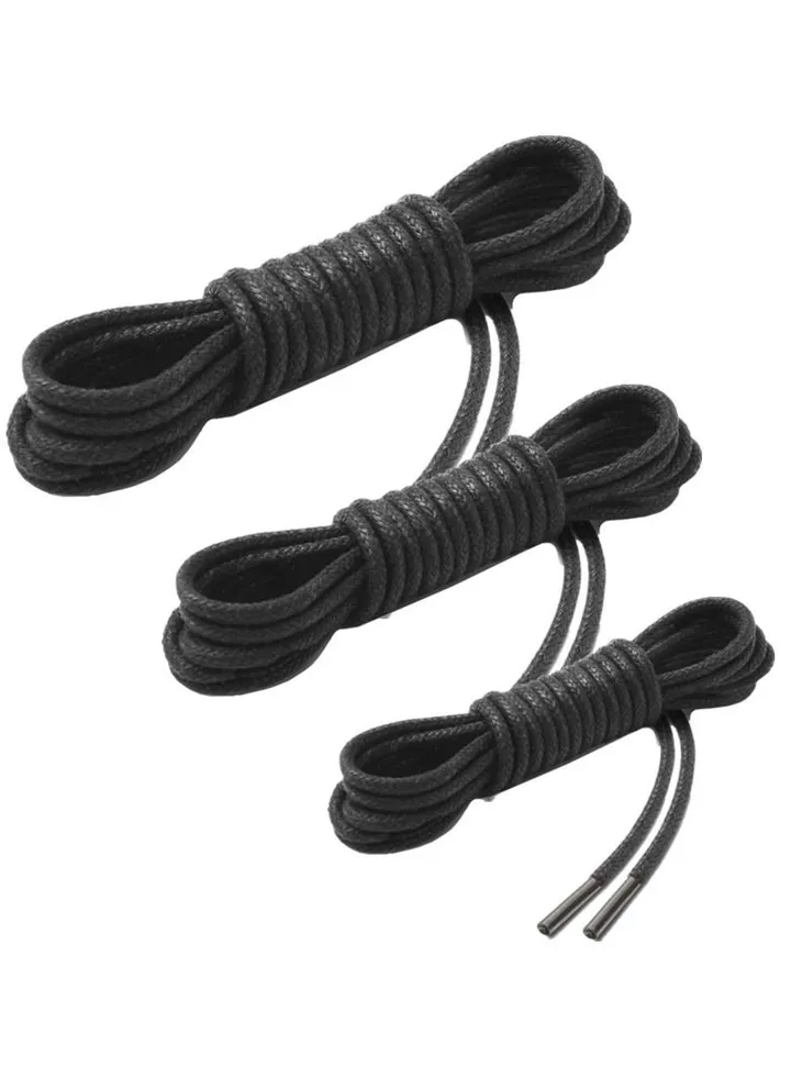 3-Pairs Waxed Round Shoe Laces