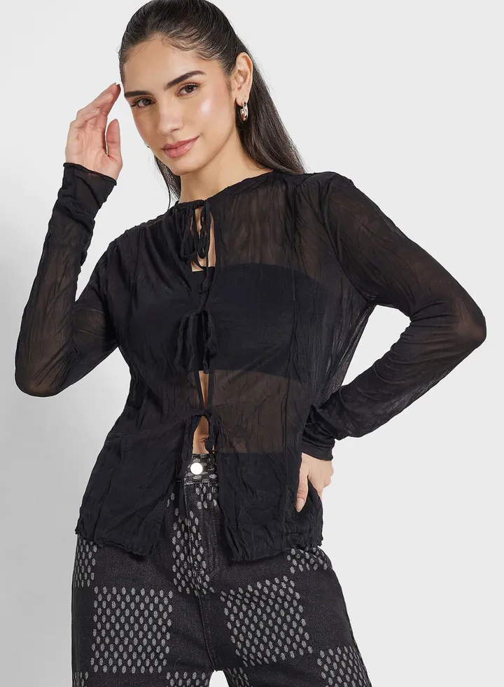 Tie Detail Top