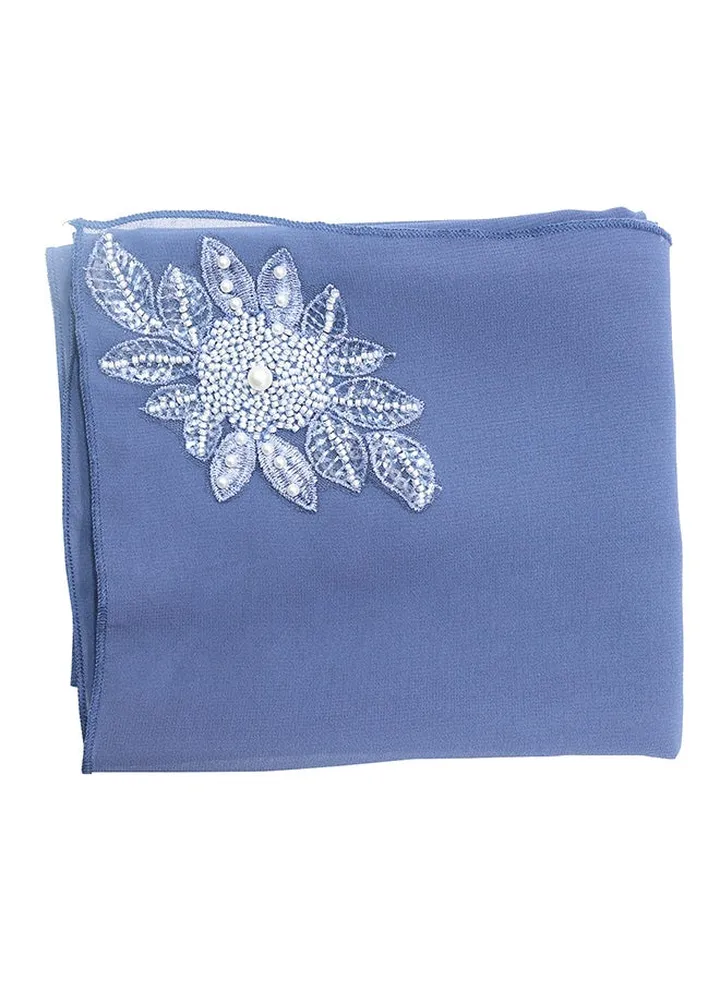 Soft Fabric Hijab Gray Blue
