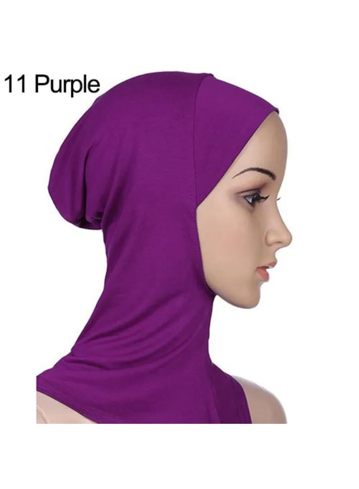 Full Cover Inner Hijab Cap Purple