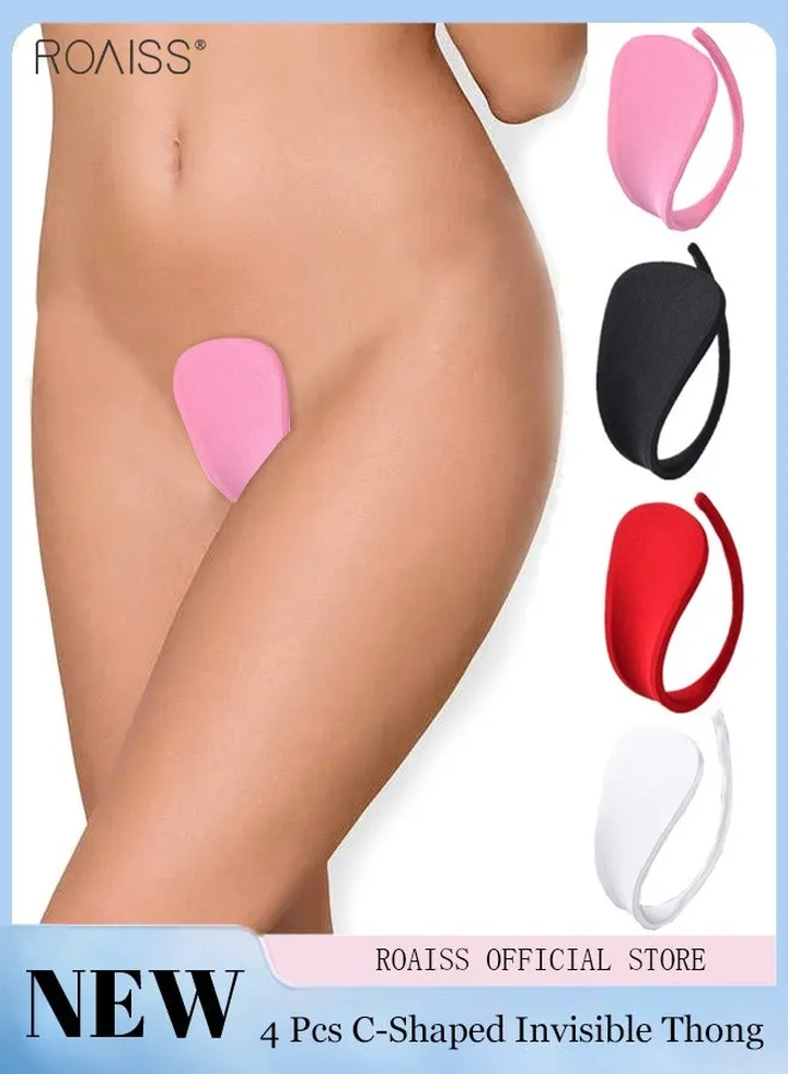 4 Pcs Women's Invisible C-Shaped Underwear Easy to Wear Seamless Underwear