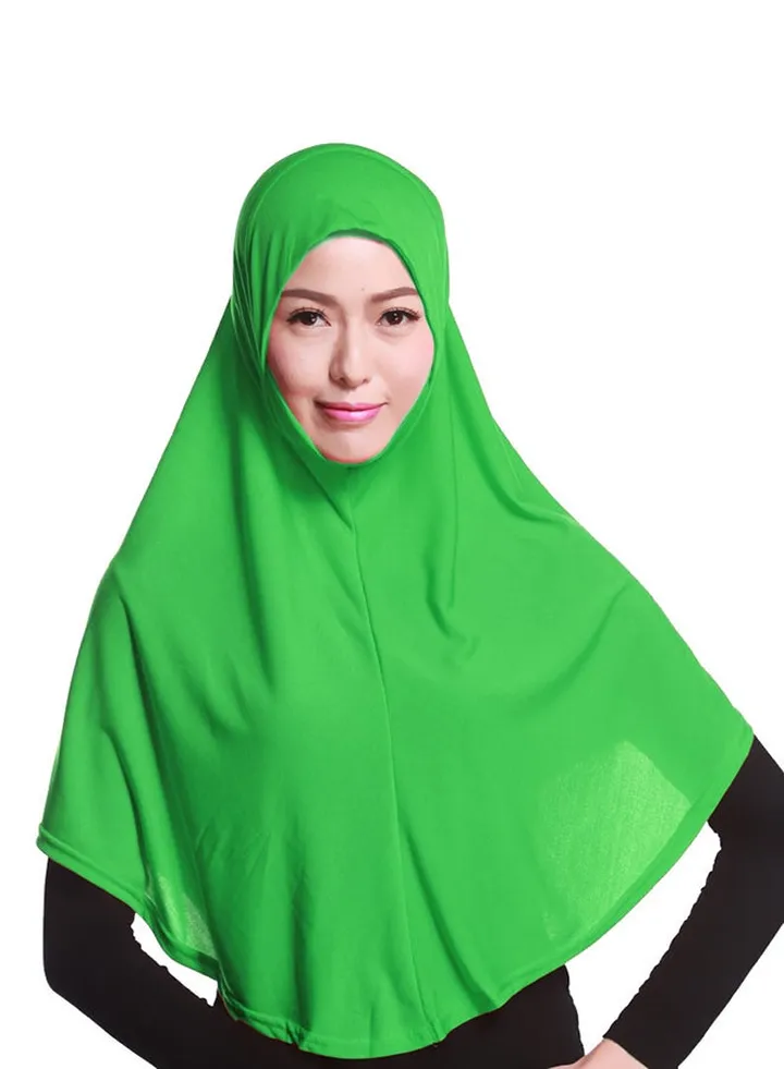 Long Head Cover Hijab Green