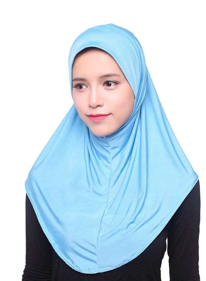 Polyester Blend Hijab Sky Blue