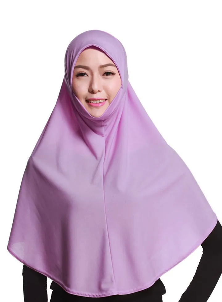 Long Head Cover Hijab Purple