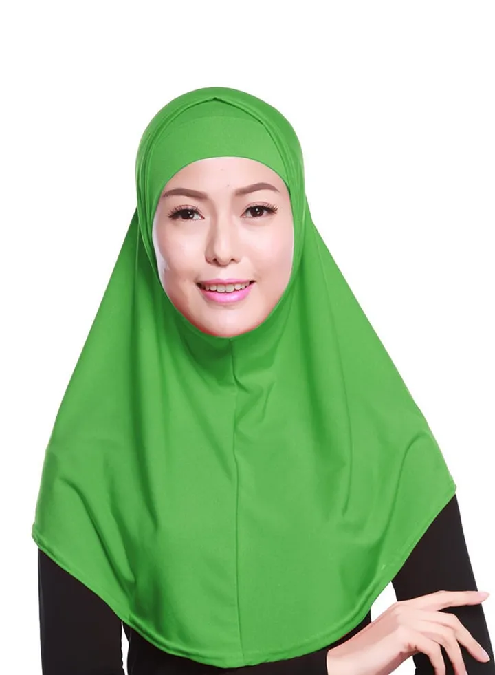 2-Piece Head Cover Hijab Green