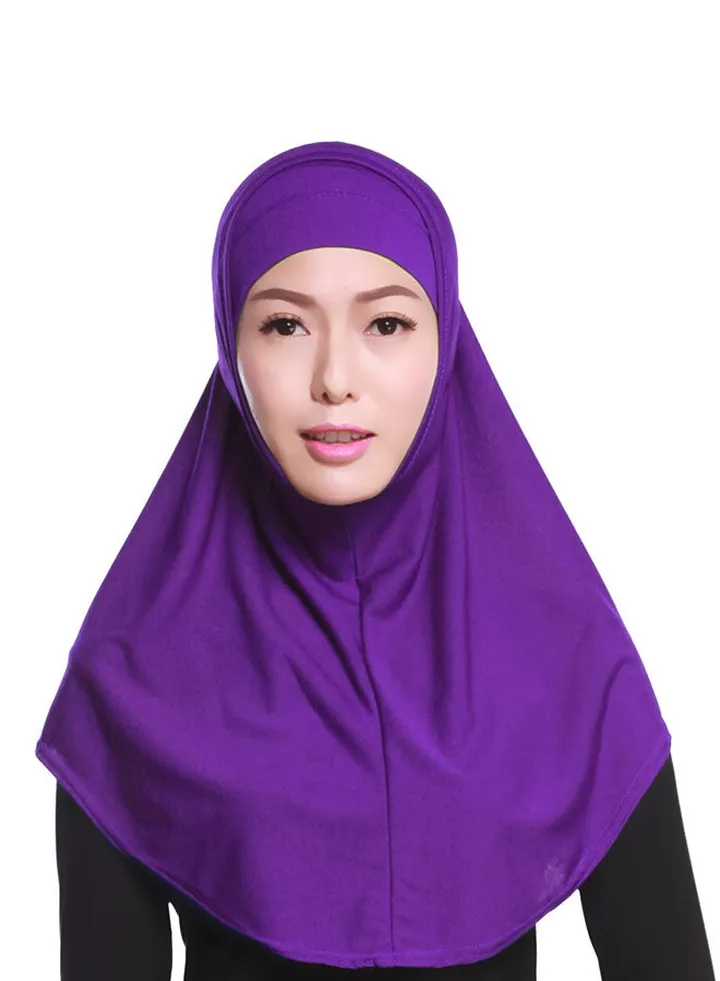 2-Piece Head Cover Hijab Purple