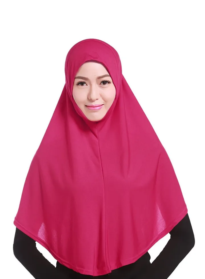 Long Head Cover Hijab Rose