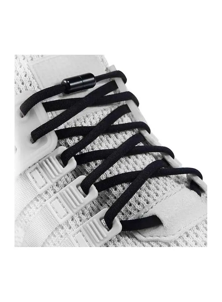 2 Pairs Elastic No Tie Shoe Laces For Adults Kids Elderly System With Elastic Shoe Laces