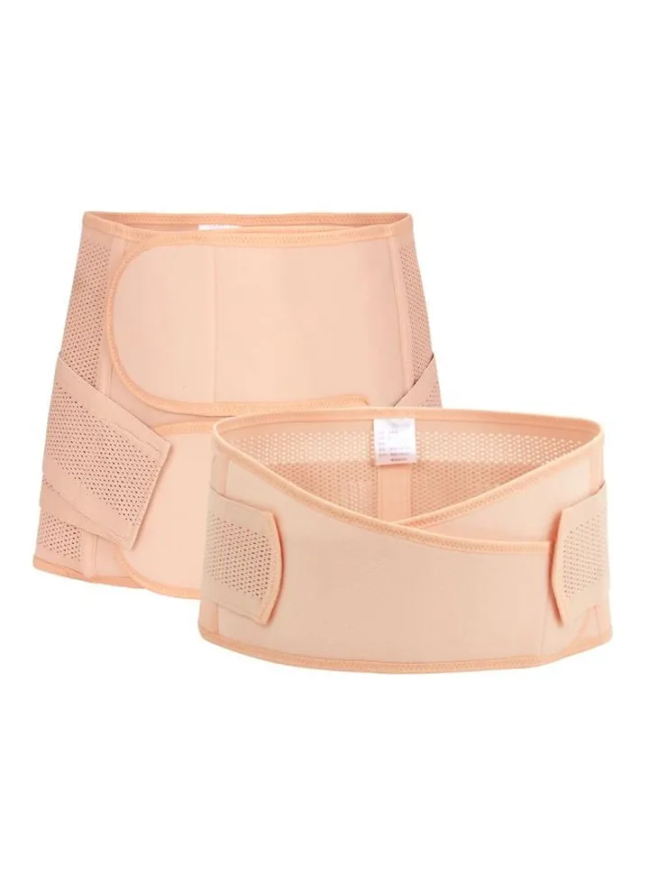2-Piece Postpartum Body Shaping Belt Set Beige