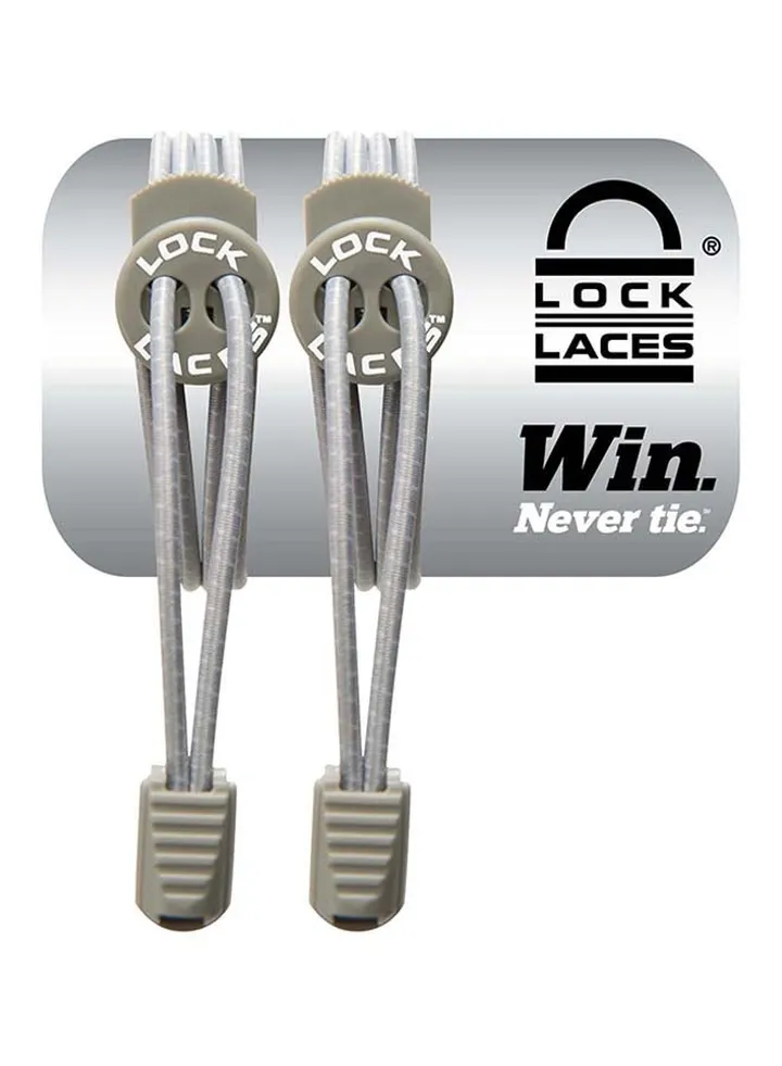 No Tie Elastic Shoelaces Cool Grey