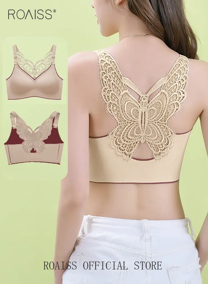 Latex Bra No Steel Ring Underwear Gathered No Trace Large Size Vest Style Bra for Women