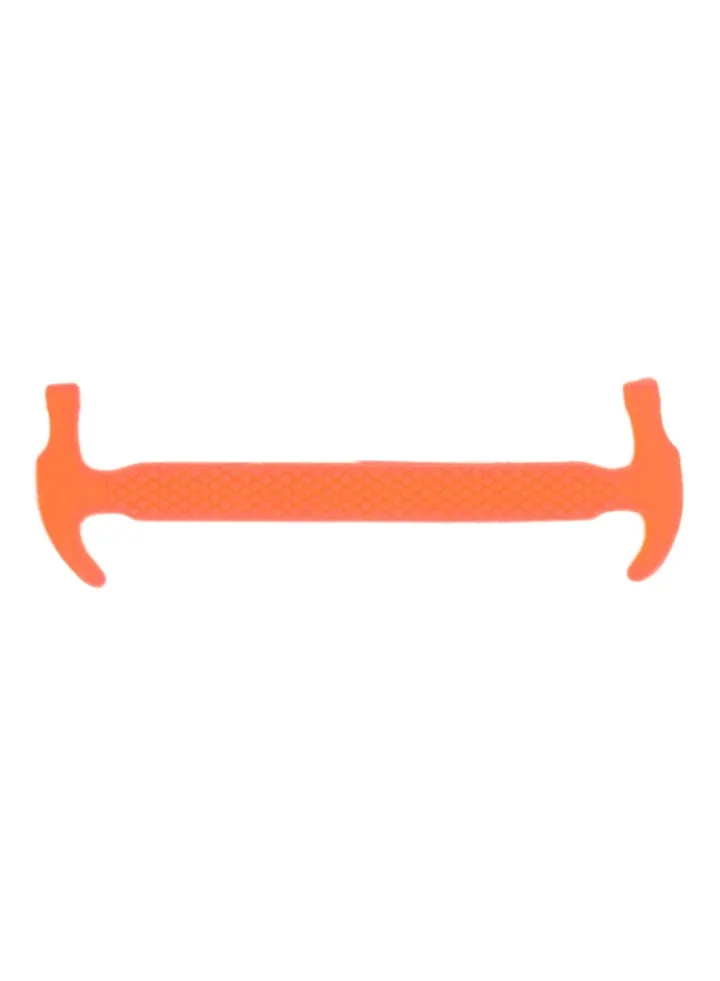 16-Piece Elastic Silicone Shoelace Set Orange