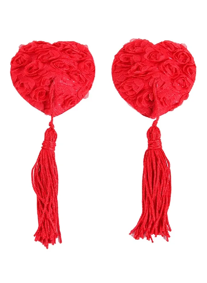 Heart Shape Nipple Cover Red