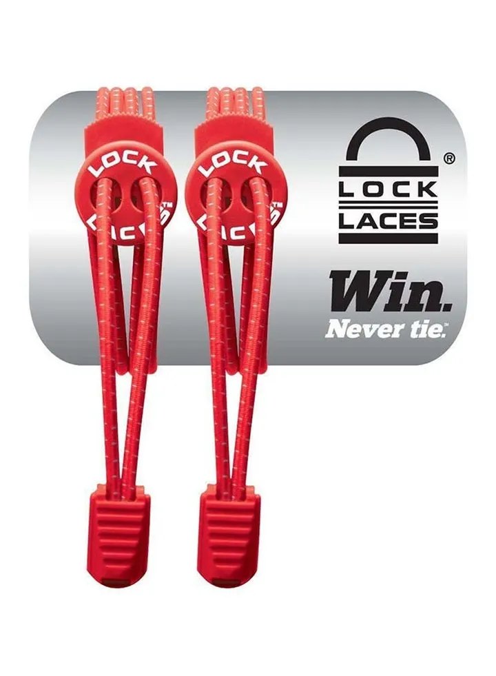 No Tie Elastic Shoelaces Red