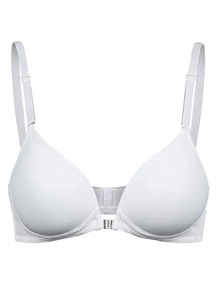 Adjustable Seamless Push Up Bra White
