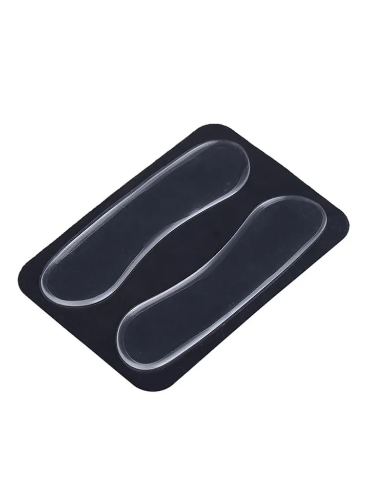2-Piece Heel Cushion Pad Insole Clear