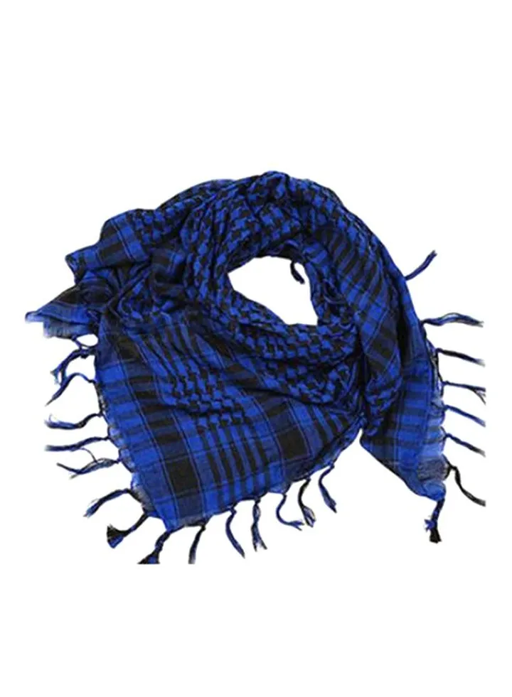Plaid Tassel Arab Shemagh KeffIyeh Scarf