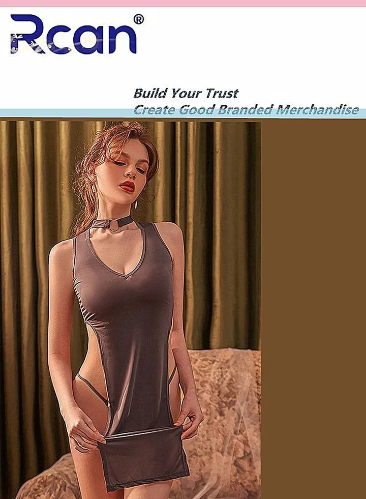 Lingerie for Women Cheongsam Style High-End Pajamas Babydoll Backless Sling Set