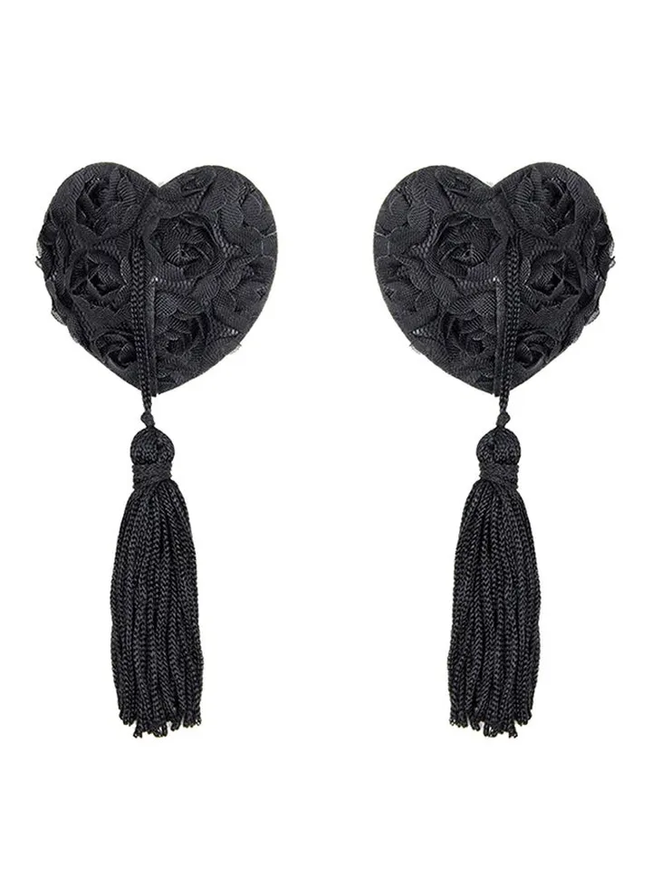 Heart Shape Nipple Cover Black