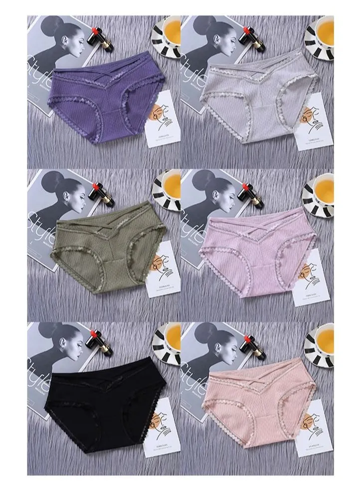 Zeemey 6 Pack Womens Underwear Cotton Sort Bikini Breathable Panties Low Rise Hipster Ladies Charming Cheeky Lingerie